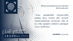Atsauksme Personas datu aizsardzības pakalpojums gdpr skinpro
