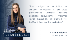 Paula Paidere Jurista palīdze par e-adresi